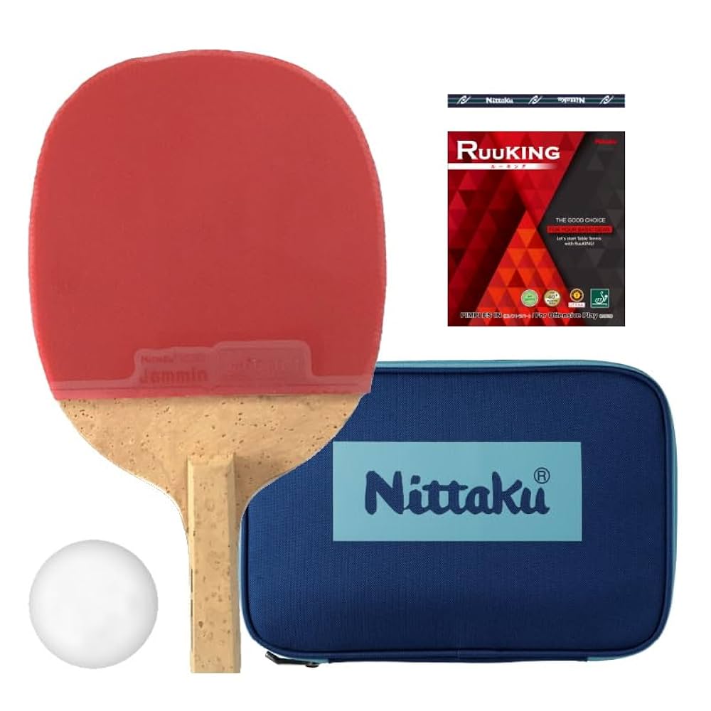 Nittaku - 卓球 ラケット＆ラバー＆クリーナー等セット Nittaku 卓球 ラケット セット 公式 試合用 ニッタク シェイク